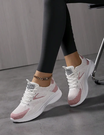 Adidasi SHEIN, alb/roz Alb