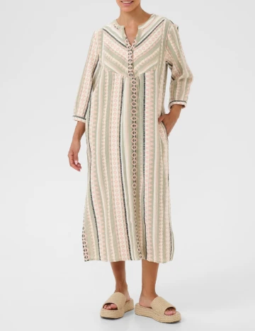 Rochie medie Cream, mix culori