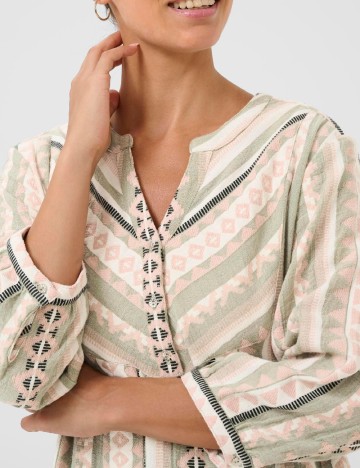 Rochie medie Cream, mix culori