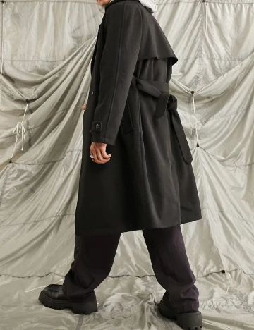 Palton ASOS, negru Negru