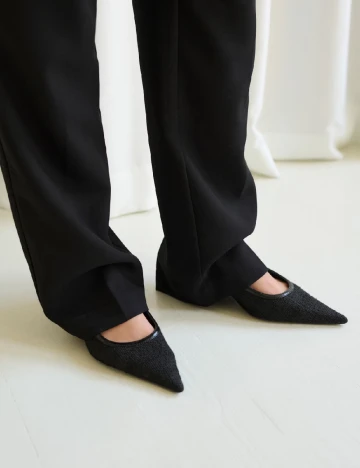 Pantaloni Kaffe Curve, negru Negru