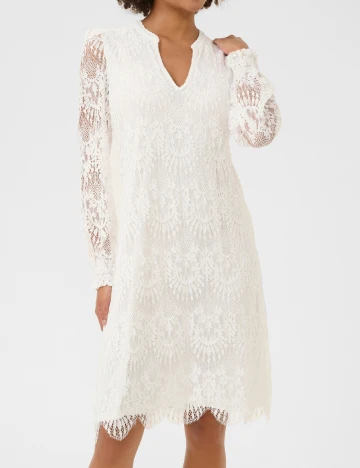 Rochie medie Culture, alb