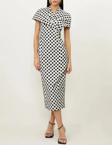 Rochie medie Karen Millen, alb/negru