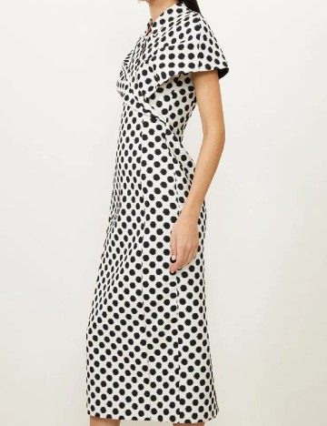 Rochie medie Karen Millen, alb/negru