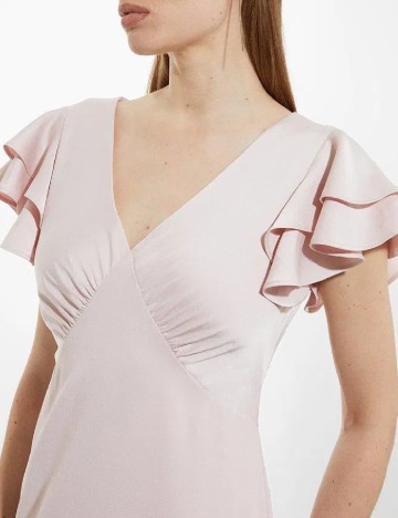 Rochie lunga Karen Millen, roz pal