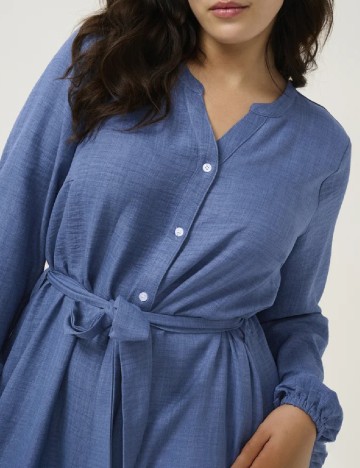 Rochie medie Kaffe Curve, albastru