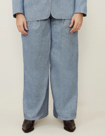 Pantaloni Karen Millen Plus Size, albastru