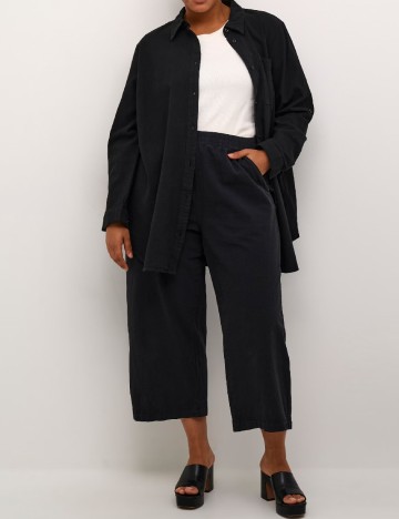 Camasa Kaffe Curve, negru
