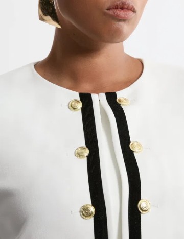 Sacou Karen Millen Plus Size, alb