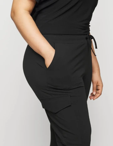 Pantaloni Kaffe Curve, negru