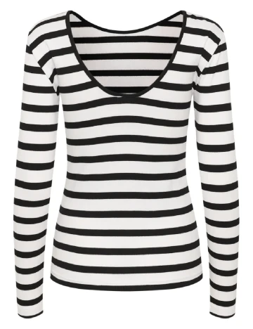 Bluza Kaffe, alb/negru