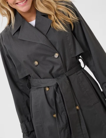 Trench Kaffe, gri inchis Gri