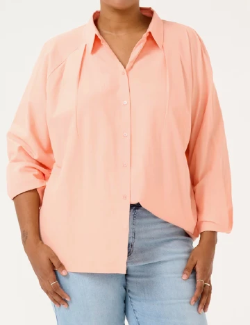 Camasa Oversize Kaffe Curve, piersica