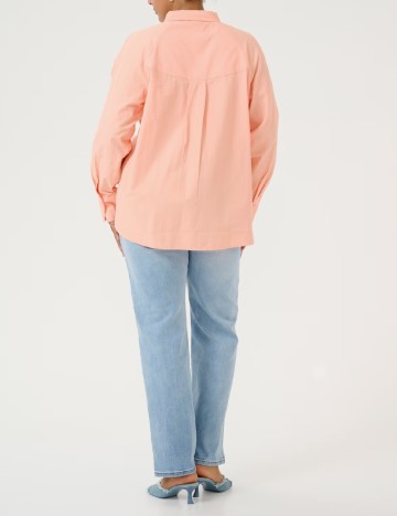 Camasa Oversize Kaffe Curve, piersica