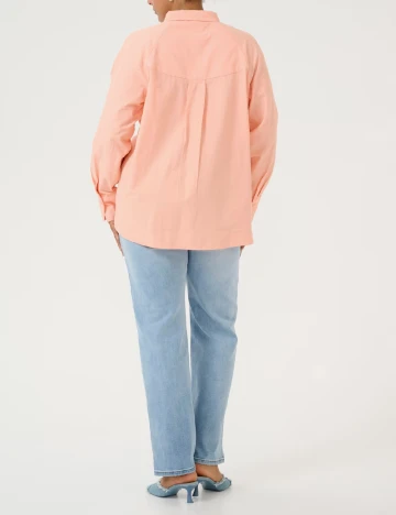 Camasa Oversize Kaffe Curve, piersica