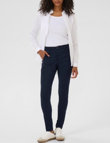 
						Pantaloni Kaffe, bleumarin