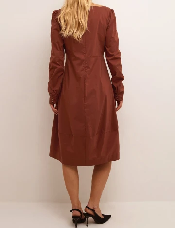 Rochie medie Culture, maro