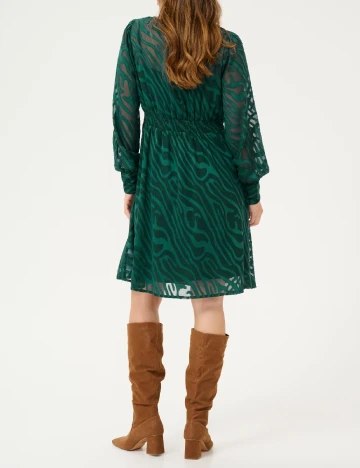 Rochie medie Cream, verde