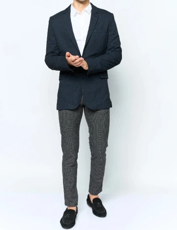 Sacou ASOS, albastru/negru