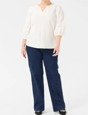 Bluza Kaffe Curve, alb Alb