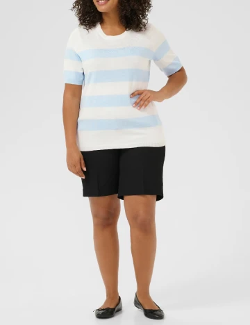 Bluza Kaffe Curve, alb/albastru Alb