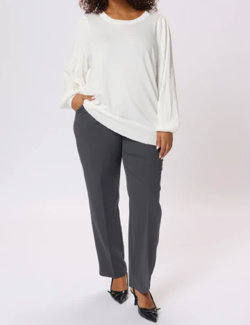 Bluza Kaffe Curve, alb