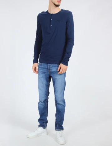 Bluza Bershka, bleumarin Albastru