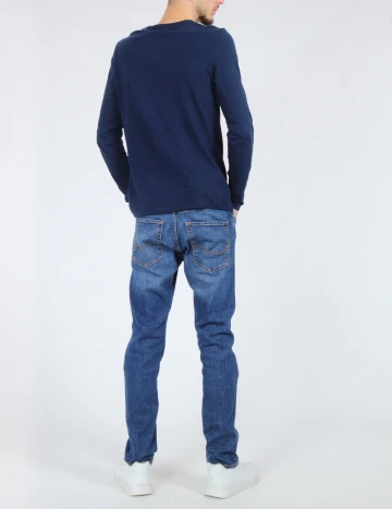 Bluza Bershka, bleumarin Albastru