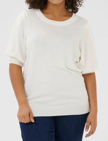 Bluza Kaffe Curve, alb Alb