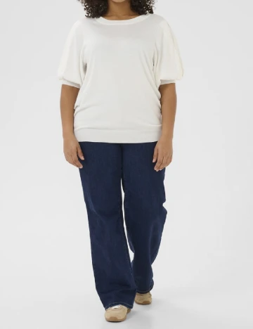 Bluza Kaffe Curve, alb Alb