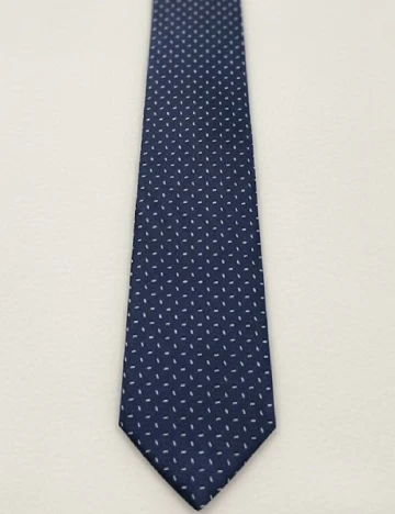 Cravata Massimo Dutti, bleumarin/alb