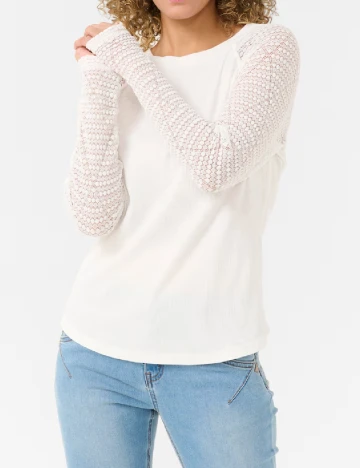 Bluza Cream, alb Alb