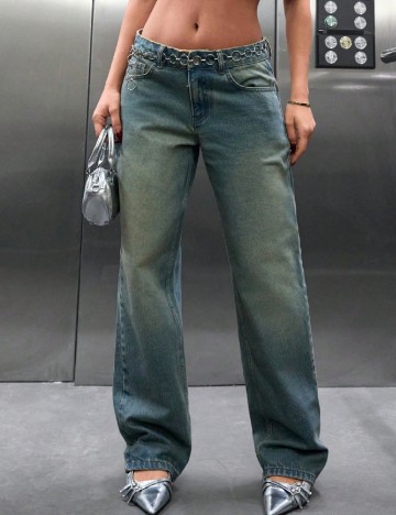 
						Blugi SHEIN, albastru