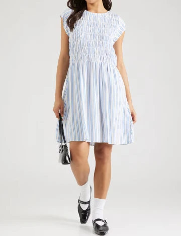 Rochie scurta Saint Tropez, albastru/alb