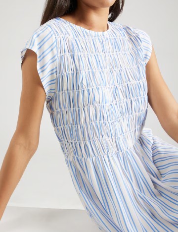 Rochie scurta Saint Tropez, albastru/alb