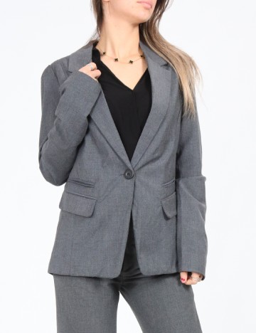 
						Sacou Bershka, gri inchis