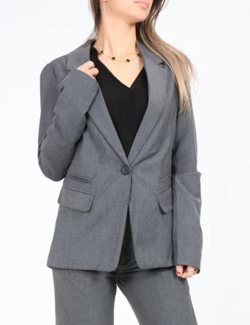 Sacou Bershka, gri inchis Gri