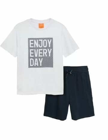 Compleu Cool Club, bleumarin/alb