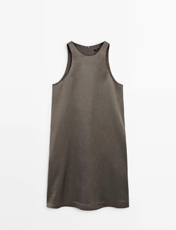 Rochie scurta Massimo Dutti, gri inchis