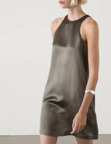 Rochie scurta Massimo Dutti, gri inchis