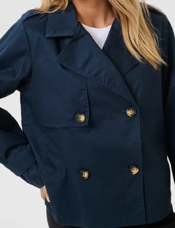 Jacheta Kaffe, bleumarin Albastru