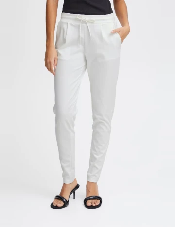 Pantaloni Ichi, alb