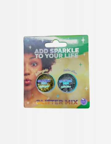 Sclipici facial Maxbrands, auriu/argintiu Galben