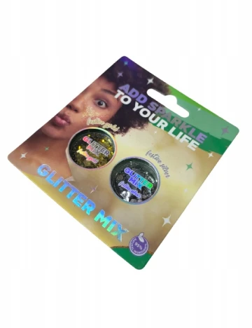 Sclipici facial Maxbrands, auriu/argintiu Galben