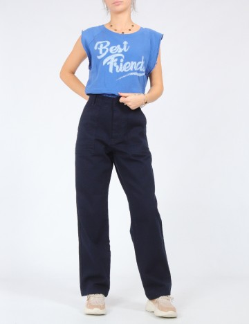 Pantaloni Zara, albastru