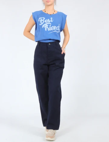 Pantaloni Zara, albastru