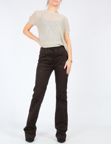 Pantaloni Zara, maro