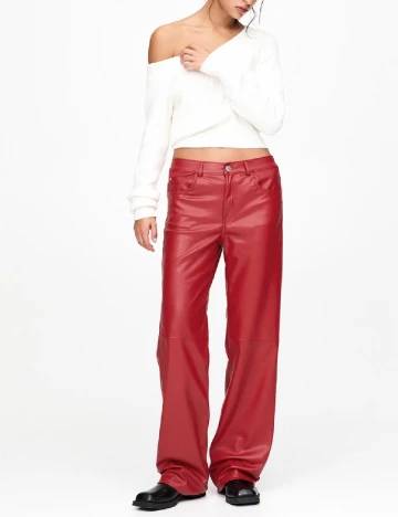 Pantaloni Pull&Bear, rosu Rosu