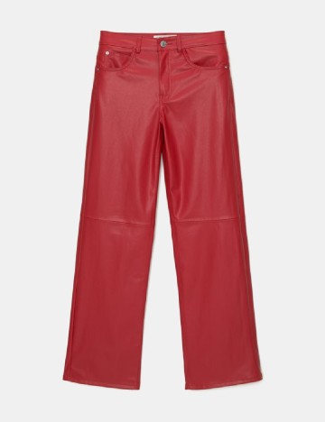 Pantaloni Pull&Bear, rosu