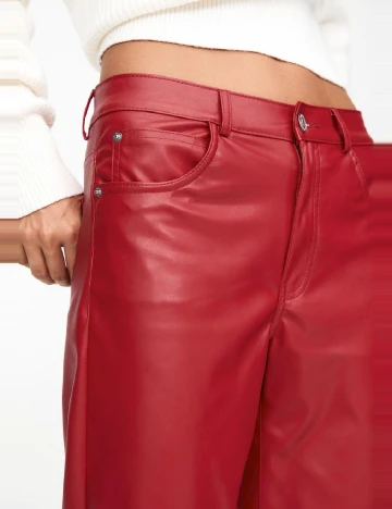 Pantaloni Pull&Bear, rosu Rosu